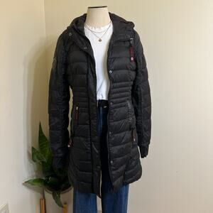 Canada Weather Gear Black Long Puffer Down Jacket Size S